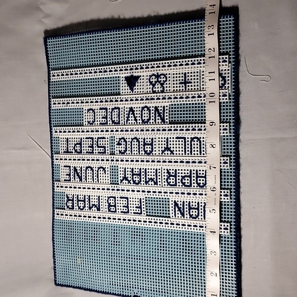 Latch Kit Calendar Using Rug Hooking Mesh Months Days - Picture 3 of 8